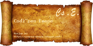 Csépes Emese névjegykártya