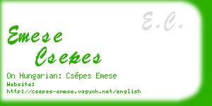 emese csepes business card