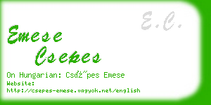emese csepes business card